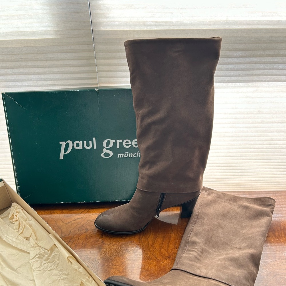Paul Green Women's Dark Brown Heeled Boots